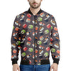 Colorful Japanese Sushi Pattern Print Men's Bomber Jacket