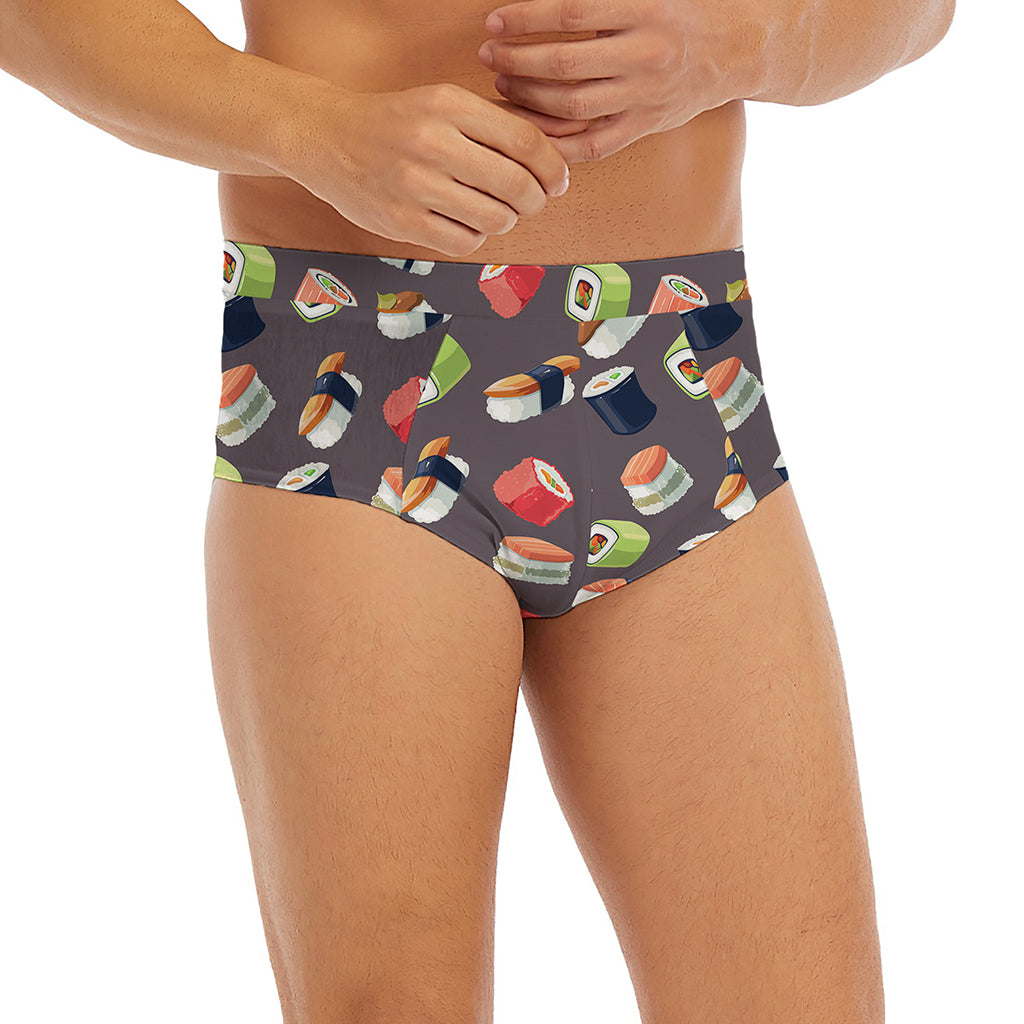 Colorful Japanese Sushi Pattern Print Men's Briefs