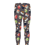 Colorful Japanese Sushi Pattern Print Men's leggings