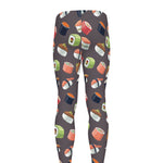 Colorful Japanese Sushi Pattern Print Men's leggings