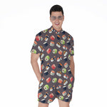 Colorful Japanese Sushi Pattern Print Men's Rompers