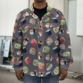 Colorful Japanese Sushi Pattern Print Men's Shirt Jacket