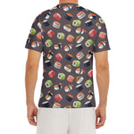 Colorful Japanese Sushi Pattern Print Men's Short Sleeve Rash Guard