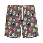 Colorful Japanese Sushi Pattern Print Men's Sports Shorts