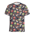 Colorful Japanese Sushi Pattern Print Men's Athletic T-Shirt