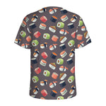 Colorful Japanese Sushi Pattern Print Men's Sports T-Shirt