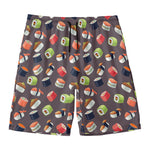 Colorful Japanese Sushi Pattern Print Men's Swim Trunks