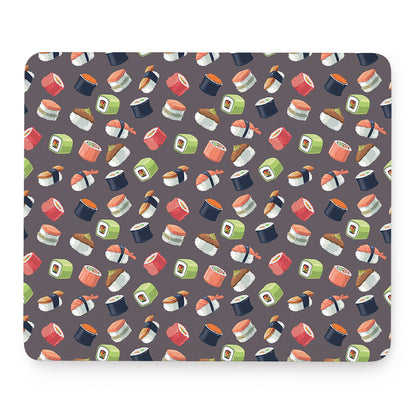 Colorful Japanese Sushi Pattern Print Mouse Pad