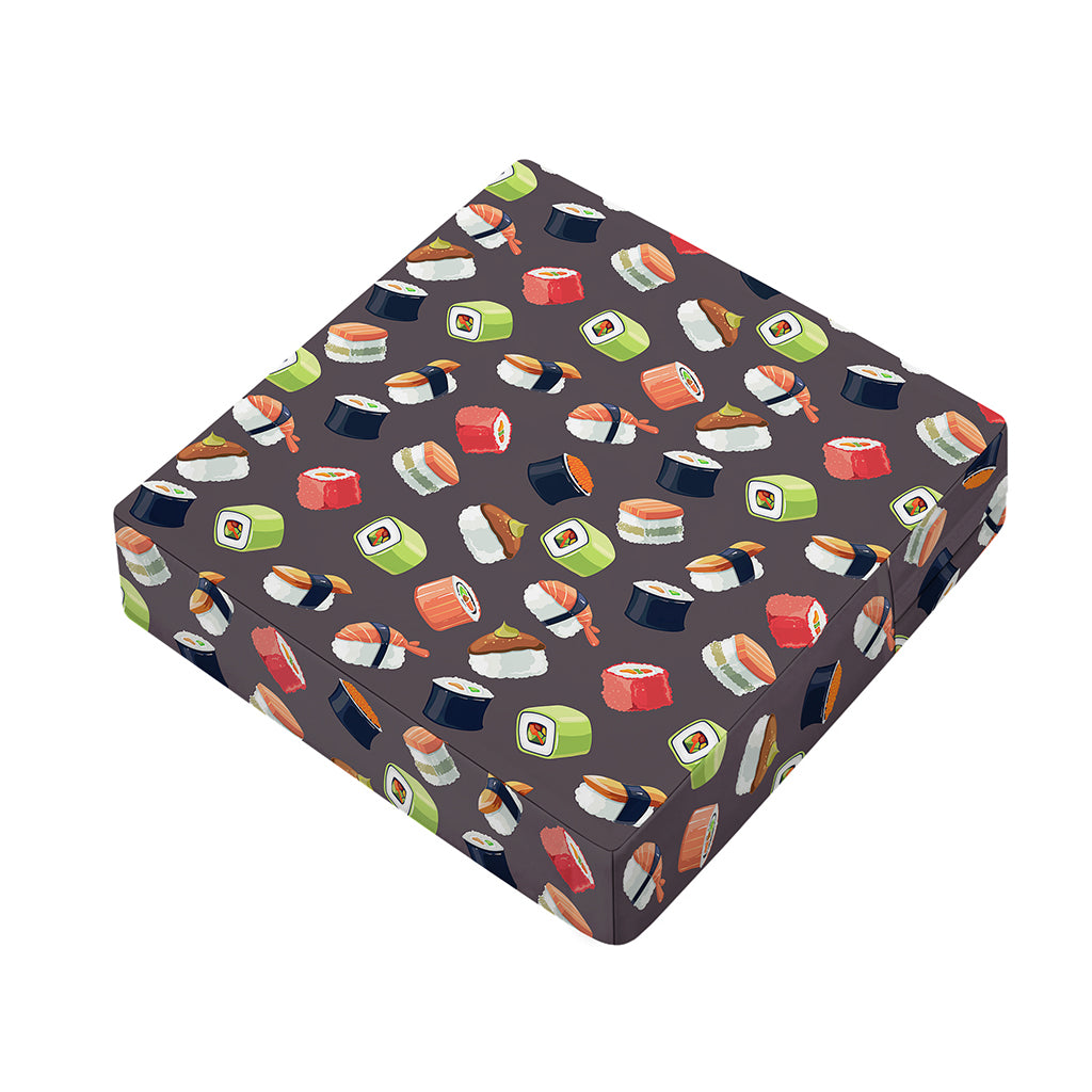 Colorful Japanese Sushi Pattern Print Outdoor Seat Cushion Cover
