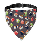 Colorful Japanese Sushi Pattern Print Over The Collar Dog Bandana