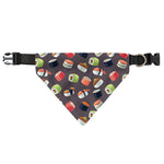 Colorful Japanese Sushi Pattern Print Over The Collar Dog Bandana