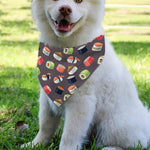 Colorful Japanese Sushi Pattern Print Over The Collar Dog Bandana