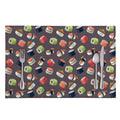 Colorful Japanese Sushi Pattern Print Placemat