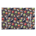 Colorful Japanese Sushi Pattern Print Placemat