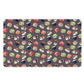 Colorful Japanese Sushi Pattern Print Polyester Doormat