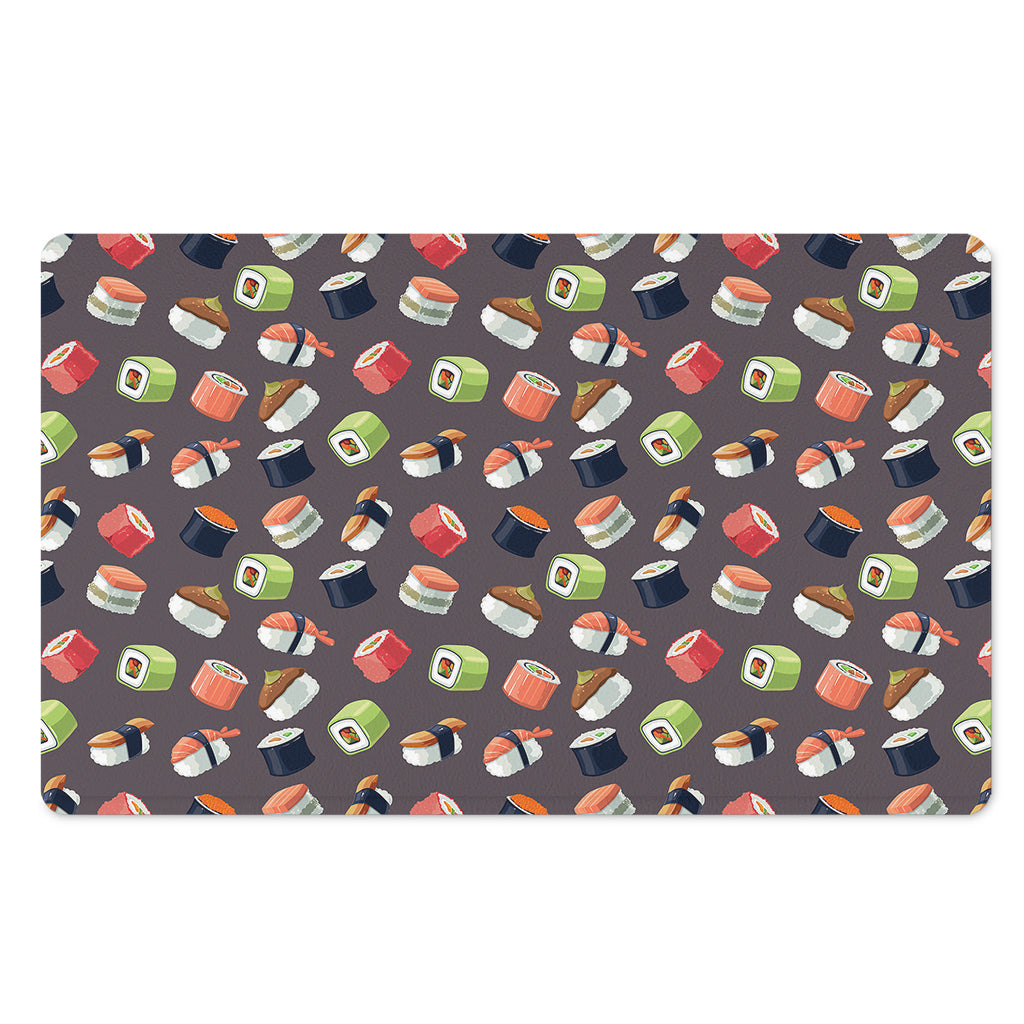 Colorful Japanese Sushi Pattern Print Polyester Doormat