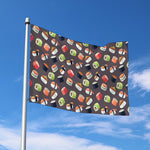 Colorful Japanese Sushi Pattern Print Polyester Flag