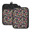 Colorful Japanese Sushi Pattern Print Pot Holders With Pocket