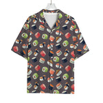 Colorful Japanese Sushi Pattern Print Rayon Hawaiian Shirt