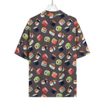 Colorful Japanese Sushi Pattern Print Rayon Hawaiian Shirt