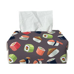 Colorful Japanese Sushi Pattern Print Rectangle Tissue Box Cover
