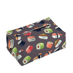 Colorful Japanese Sushi Pattern Print Rectangle Tissue Box Cover