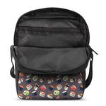 Colorful Japanese Sushi Pattern Print Rectangular Crossbody Bag
