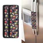 Colorful Japanese Sushi Pattern Print Refrigerator Handle Covers