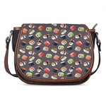 Colorful Japanese Sushi Pattern Print Saddle Bag