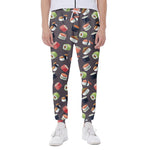 Colorful Japanese Sushi Pattern Print Scuba Joggers