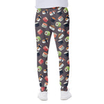 Colorful Japanese Sushi Pattern Print Scuba Joggers