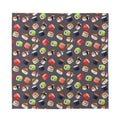 Colorful Japanese Sushi Pattern Print Silk Bandana