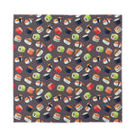 Colorful Japanese Sushi Pattern Print Silk Bandana