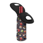 Colorful Japanese Sushi Pattern Print Single Neoprene Wine Tote