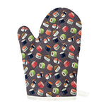 Colorful Japanese Sushi Pattern Print Single Oven Mitt
