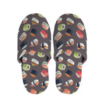 Colorful Japanese Sushi Pattern Print Slippers