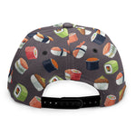 Colorful Japanese Sushi Pattern Print Snapback Cap