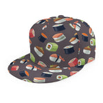 Colorful Japanese Sushi Pattern Print Snapback Cap