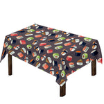 Colorful Japanese Sushi Pattern Print Tablecloth
