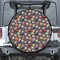 Colorful Japanese Sushi Pattern Print Tire Cover