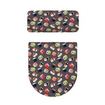 Colorful Japanese Sushi Pattern Print Toilet Lid And Tank Cover Set
