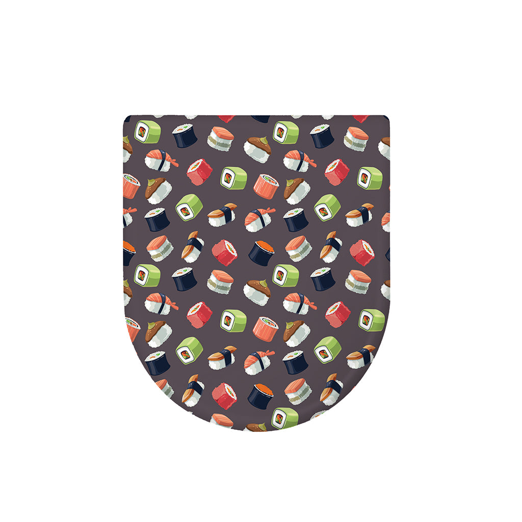 Colorful Japanese Sushi Pattern Print Toilet Lid Cover