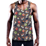Colorful Japanese Sushi Pattern Print Training Tank Top