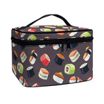 Colorful Japanese Sushi Pattern Print Travel Makeup Bag