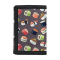 Colorful Japanese Sushi Pattern Print Trifold Wallet