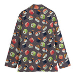 Colorful Japanese Sushi Pattern Print Women's Blazer