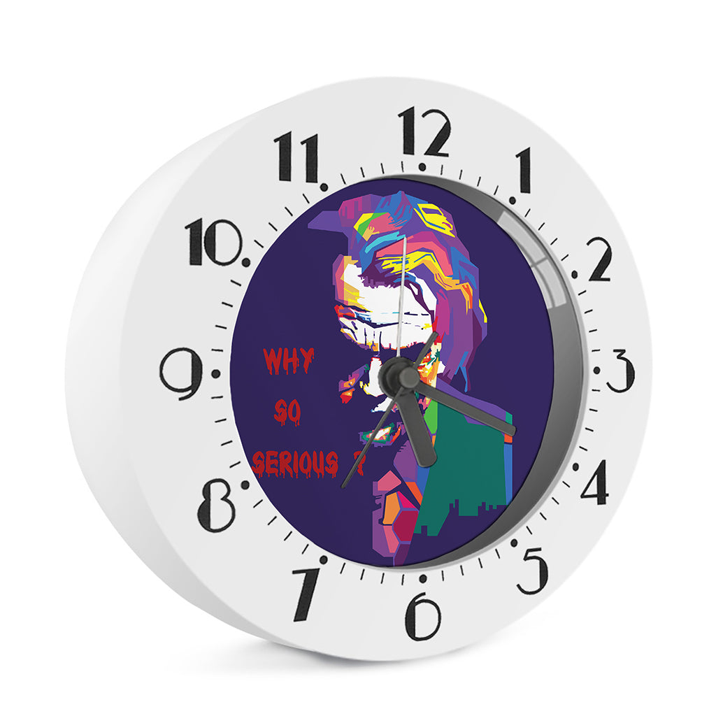 Colorful Joker Why So Serious Print Alarm Clock