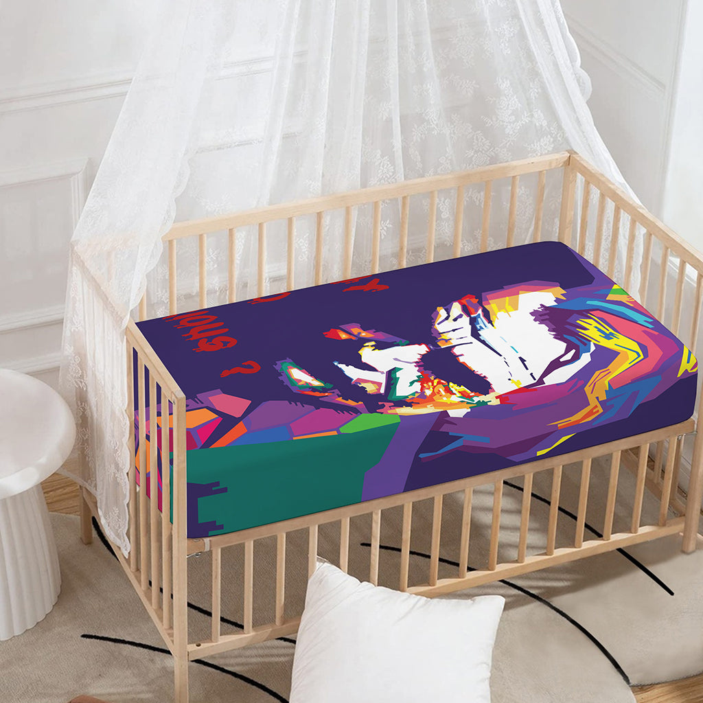 Colorful Joker Why So Serious Print Baby Crib Sheet