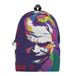 Colorful Joker Why So Serious Print Backpack