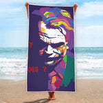 Colorful Joker Why So Serious Print Beach Towel